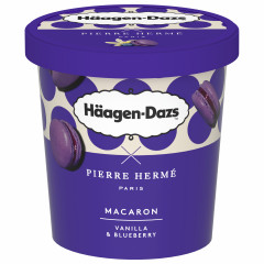 Lody Haagen-Dazs Pierre Herme Macaron Vanilla & Blueberry 