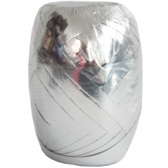 Wstążka kłęb.20m met.srebrna 