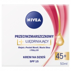 NIVEA Przeciwzmarszczkowy + ujędrniający krem na dzień SPF15 45+ 50ml