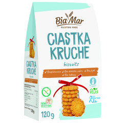Biamar Ciastka kruche bezglutenowe bez dodatku cukru 120 g