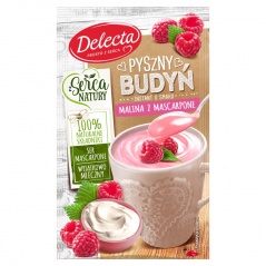 Pyszny budyń o smaku malina z mascarpone 40 g Delecta