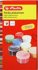 Farby plakatowe Herlitz 8 kolorów fluorescencyjne