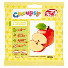 Suszone plasterki jabłka z przecierem bananowym 