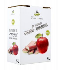 Sok 100% Dolina Czerska nfc jabłko-rabarbar 3l 