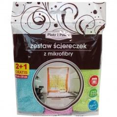 Zestaw ściereczek z mikrofibry 2+1gratis 