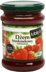Dżem truskawkowy niskosłodzony lubię :) 