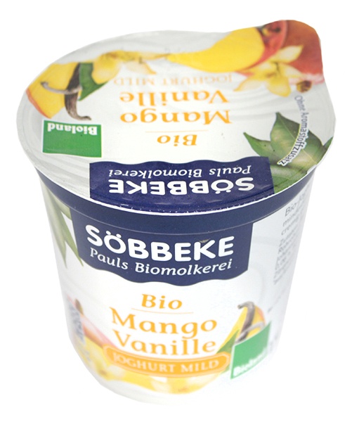 Jogurt Sobbeke mango-wanilia Bio 