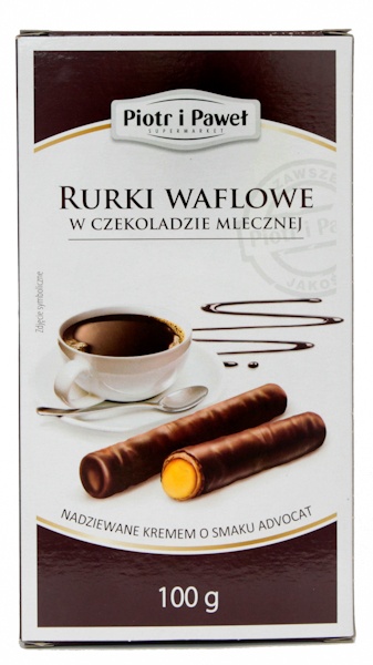 Rurki waflowe w czekoladzie Piotr i Paweł advocat 