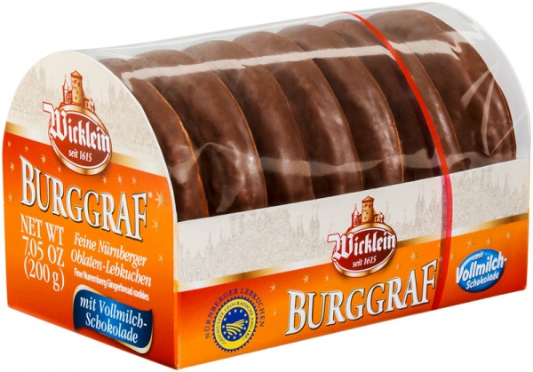 Pierniki norymberskie burggraf w mlecznej czekoladzie 