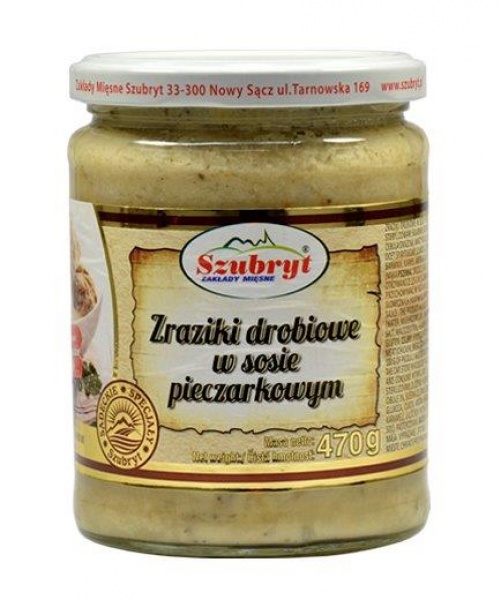 Zraziki drobiowe w sosie pieczarkowym 