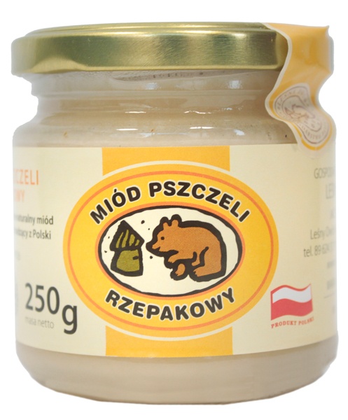 250 g Rzepakowy miód pszczeli