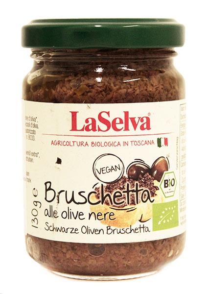Bruschetta La selva z czarnych oliwek 