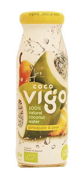 Coco Vigo BIO - 100% naturalna woda kokosowa z ananasem i gruszką 175ml