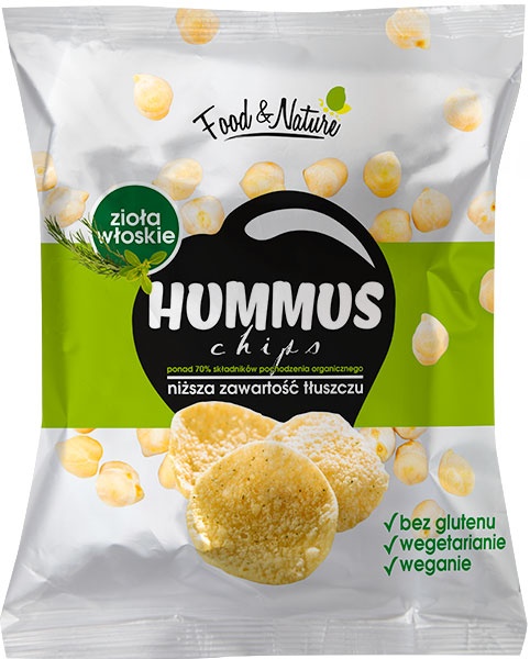 Hummus chips z ziołami włoskimi 