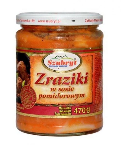 Zraziki domowe w sosie pomidorowym 