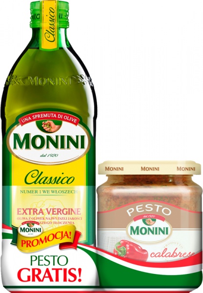 Zestaw Monini oliwa classico 500 ml + sos pesto 190 g 