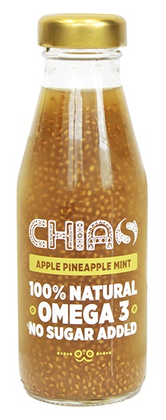 Napój chias/jabłko ananas mięta z nasionami chia 