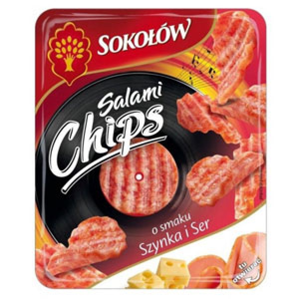 Salami chips o smaku szynka i ser 