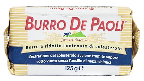 Masło Burro De Paoli o obniżonej zawartości cholesterolu 