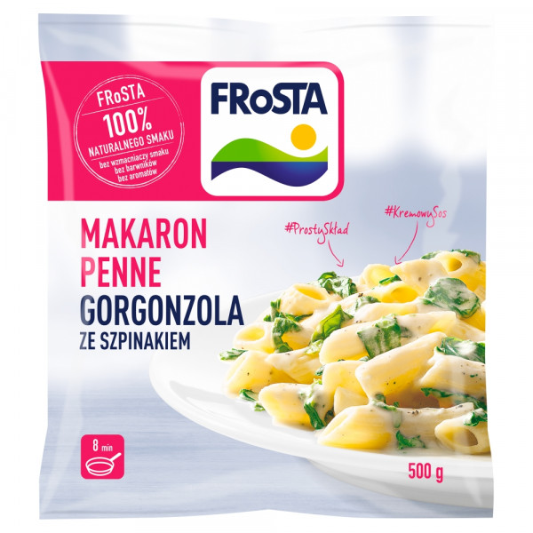 FRoSTA Makaron penne Gorgonzola ze szpinakiem 500 g