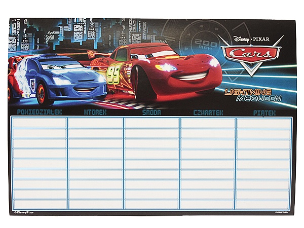 Plan lekcji Cars 