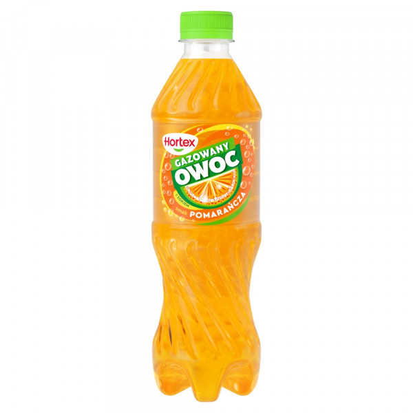 Hortex Gazowany Owoc napój o smaku pomarańczowym butelka 0,5L