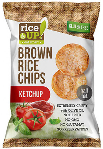 Chipsy bezglutenowe ryżowe-pomidor/bazylia rice up! 
