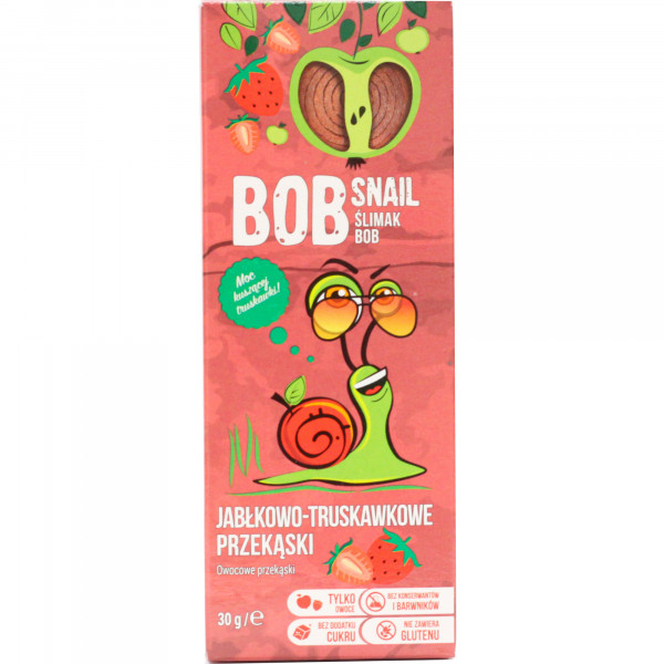 Przekąski Bob Snail bio b/g jabłko truskawka b/c 