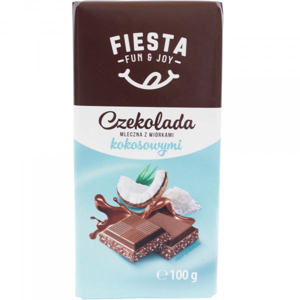Czekolada Etiuda mleczna z wiórkami kokosowymi 