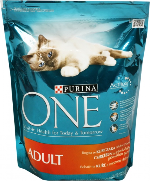 PURINA ONE Adult Pełnoporcjowa karma dla dorosłych kotów Bogata w Kurczaka i Pełne Ziarna 800g
