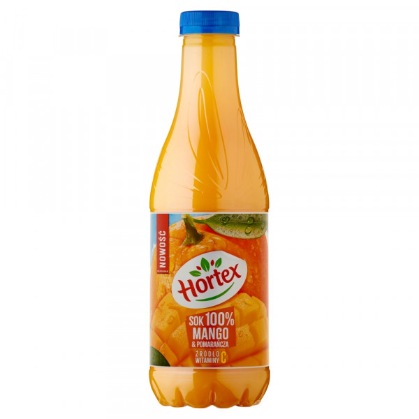 Hortex Sok 100% Mango &amp; Pomarańcza butelka aPet 1L