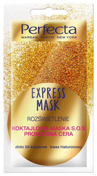 Perfecta Express Mask, koktajlowa maska S.O.S. promienna cera, 8 ml