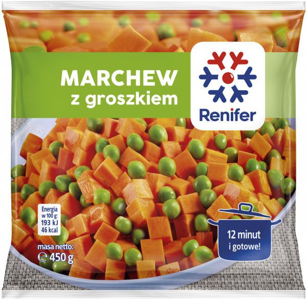 Marchewka Renifer z groszkiem