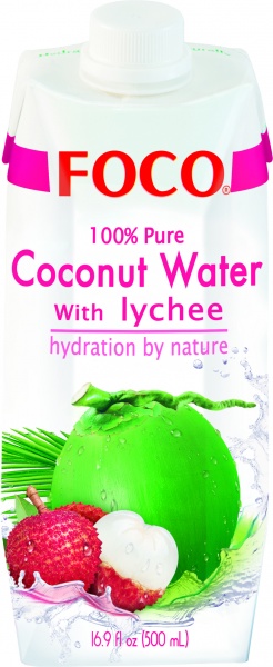 Woda kokosowa Foco z lychee 