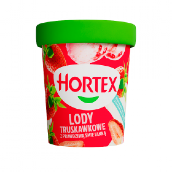 Lody Hortex truskawkowe z prawdziwą śmietaną 