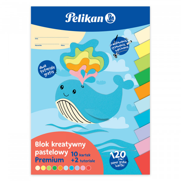 Pelikan Blok kreatywny pastelowy premium A4 10 kartek + 2 tutoriale