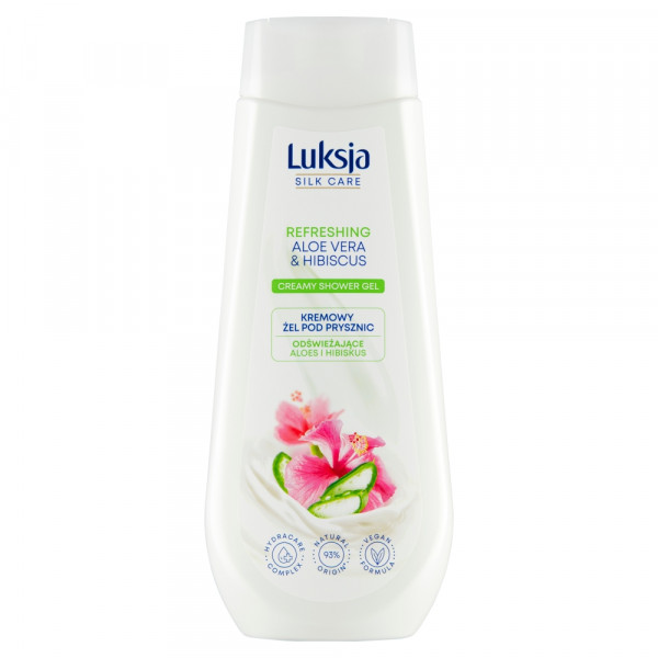 Luksja Silk Care Kremowy żel pod prysznic Aloes i Hibiskus 500 ml