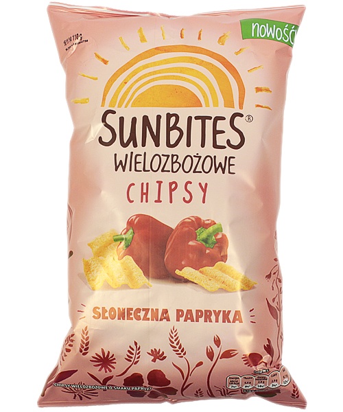 Sunbites chipsy wielozbożowe słoneczna papryka 