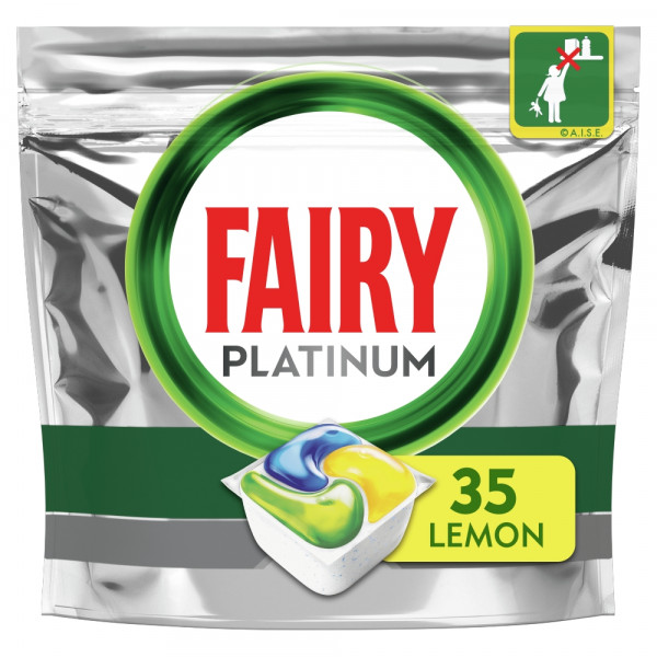 Fairy Platinum All in one Cytryna Kapsułki do zmywarki, 35 kapsułek