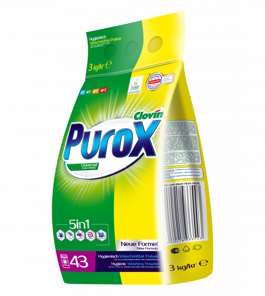 Purox Dirt Shield Action Universal Color + White 3kg