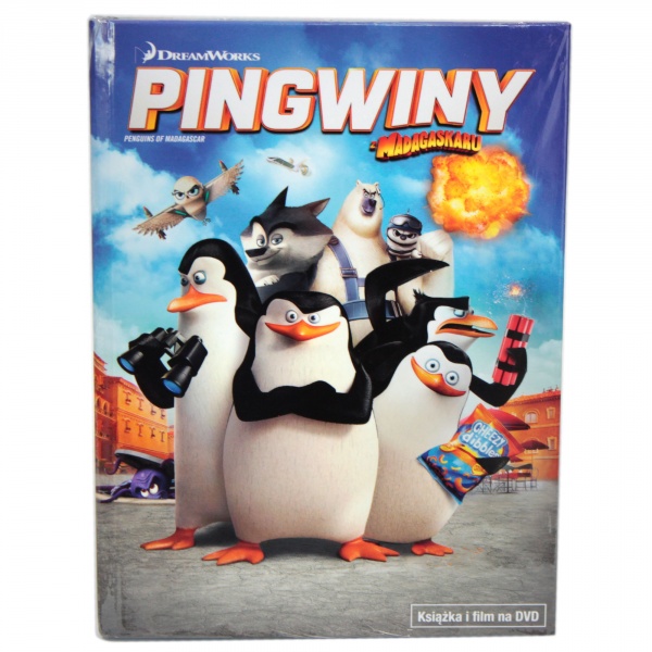 Bajki dvd pingwiny z madagaskaru z książką 
