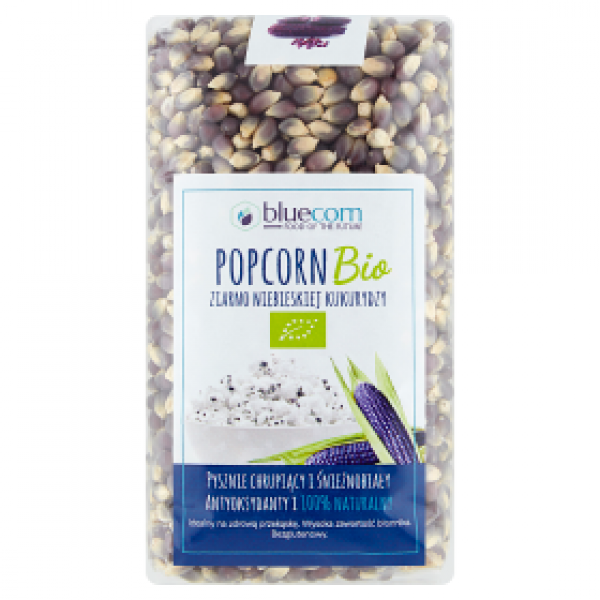 Bluecorn Bio Popcorn ziarno niebieskiej kukurydzy 350 g 