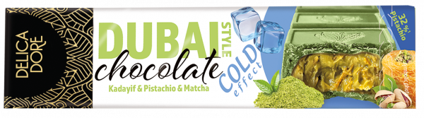 Czekolada Delicadore mleczna Dubai style matcha 