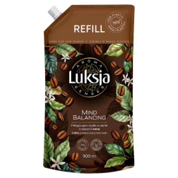 Luksja Aroma Senses Mind Balancing Pielęgnujące mydło w płynie o zapachu kawy Zapas 900 ml