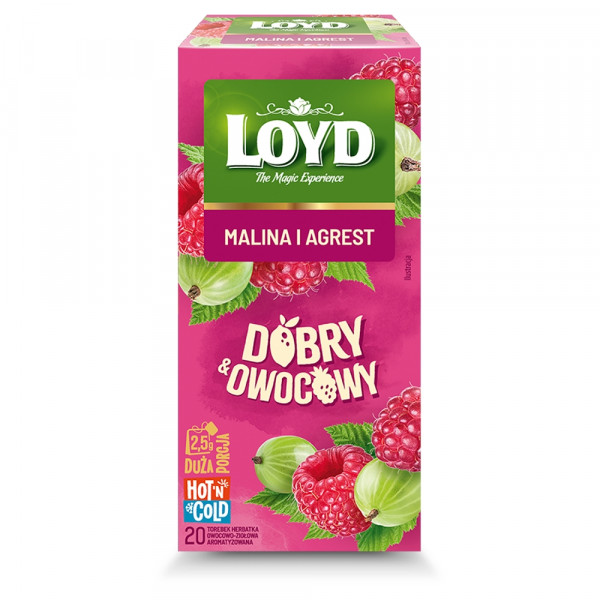 Loyd Herbata o smaku malina i agrest 20x2,5g