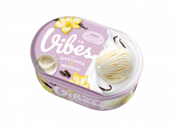 Lody Koral Vibes śmietanka i wanilia 1l