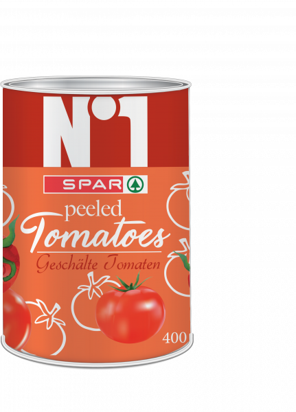 Pomidory Spar No1 całe bez skórki w soku pomidorowym 