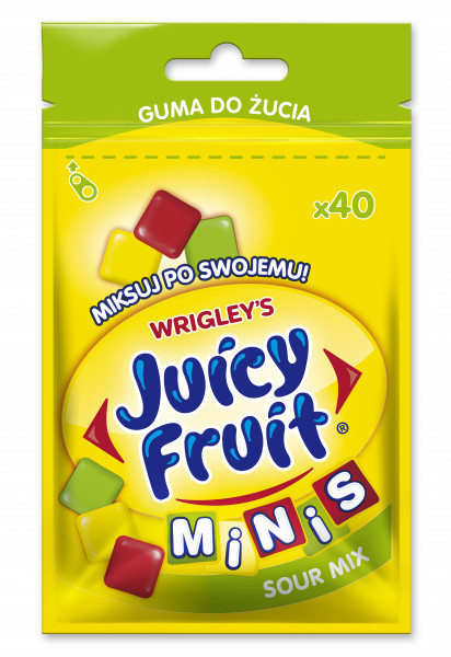 Juicy Fruit Kwaśny Miks 40 minidrażetek/28g
