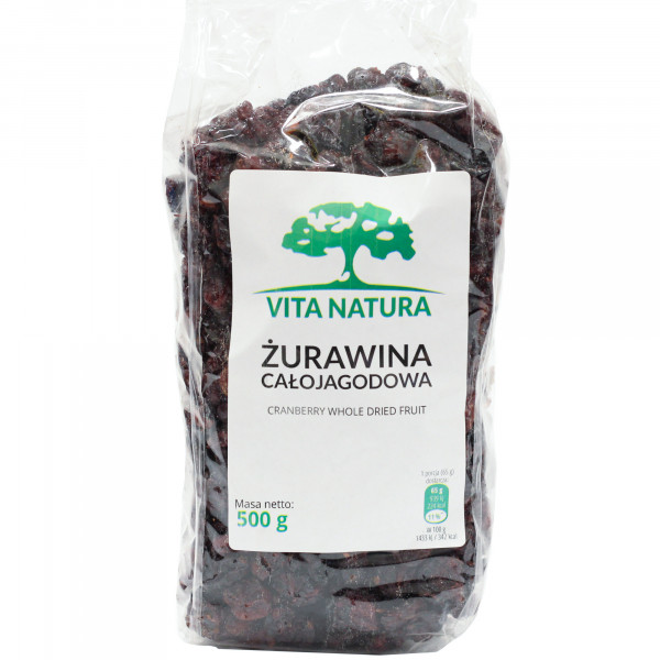 Żurawina vitanatura całojagodowa 500 g 