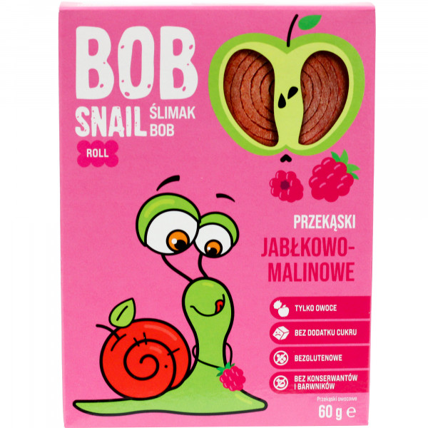 Przekąska Bob Snail bez cukru jabłko malina 